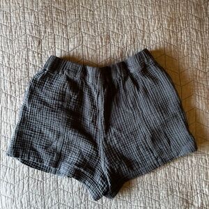Madewell -Gauze High Waist Charcoal Shorts